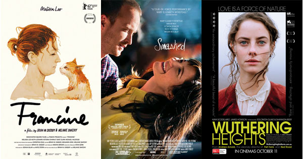 Trailer Roundup- ‘Smashed’ ‘Francine’ and ‘Wuthering Heights’